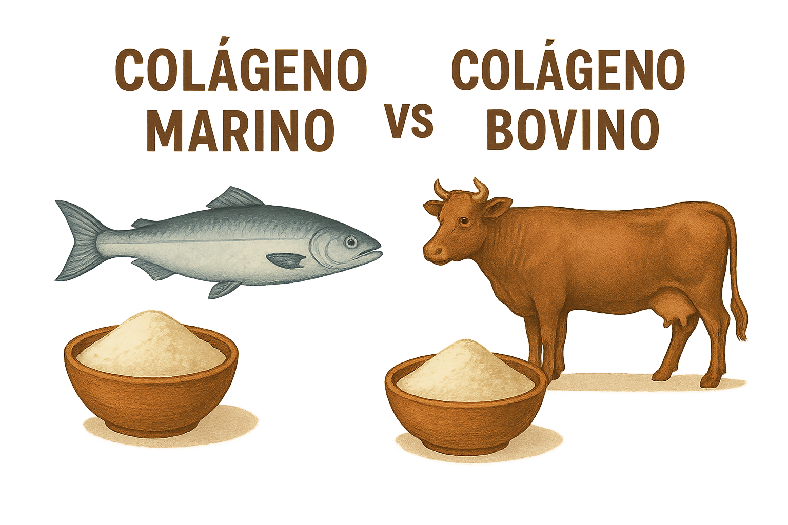 ⋆ Colágeno marino vs colágeno bovino: ¿cuál elegir? ⋆ Colágenos.info